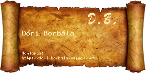 Dóri Borbála névjegykártya