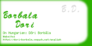 borbala dori business card
